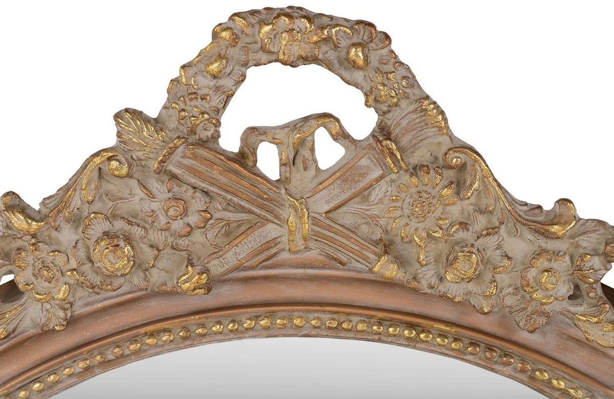 Baroque wall mirror brown / gold 115 x H. 207 cm - Baroque style mirror antique style furniture