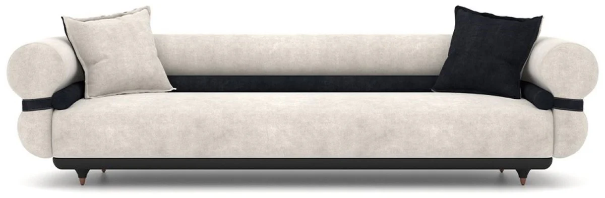 Luxury sofa gray / blue / black / copper 260 x 88 x H. 65 cm - living room sofa - hotel sofa - living room furniture - hotel furniture - luxury furniture - luxury furnishings
