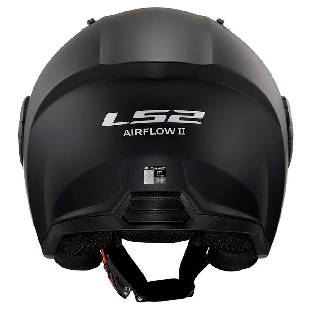 CASCO JET LS2 of616 AIRFLOW II SOLID NEGRO MATE