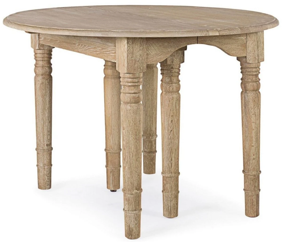 Luxury solid wood dining table natural colors 110-272 x 110 x H. 78 cm - Extendable solid wood kitchen table - Dining room furniture - Kitchen furniture - Solid wood furniture - Luxury furniture