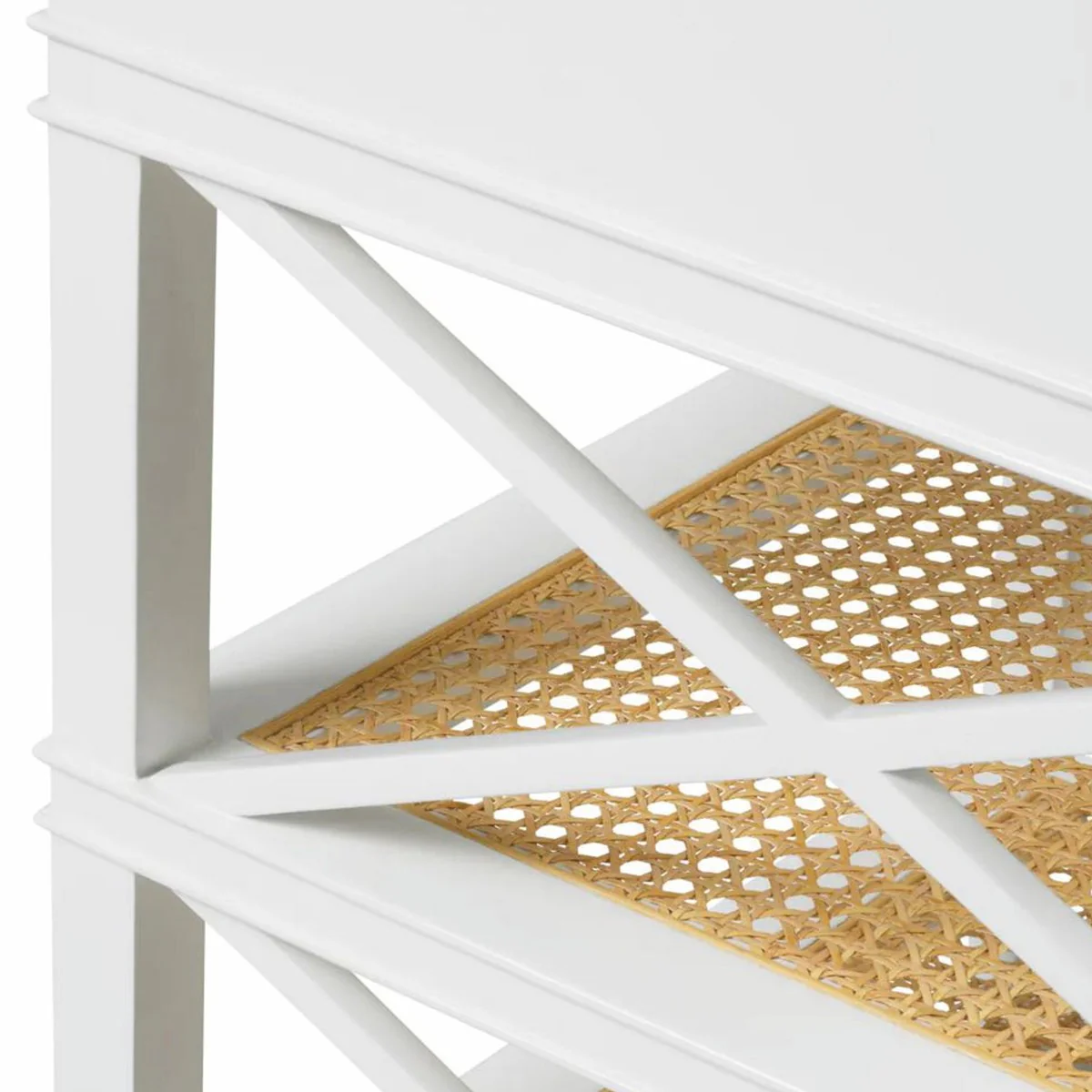 Luxury mahogany side table with drawer and glass top H. 76 cm