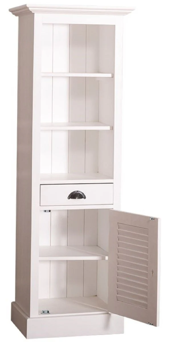 Country house style bathroom cabinet with door and drawer white 54 x 41 x H. 160 cm - bathroom furniture in country house style