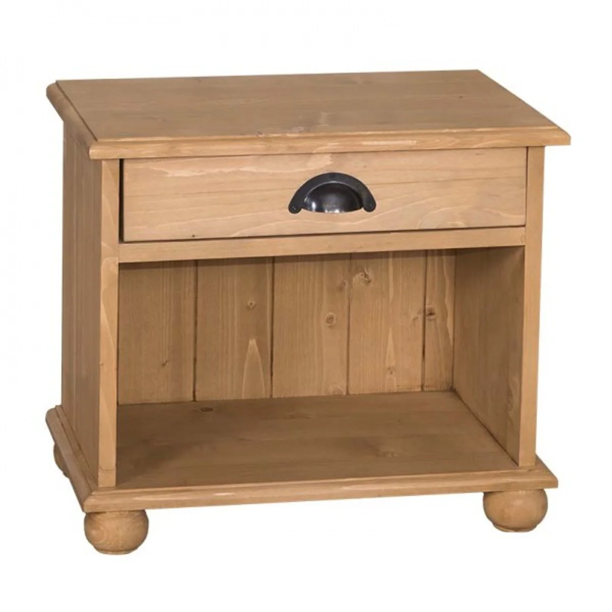 Country house style night cabinet chest of drawers with 1 drawer - Art Nouveau shabby chic furniture - solid wood nightstand