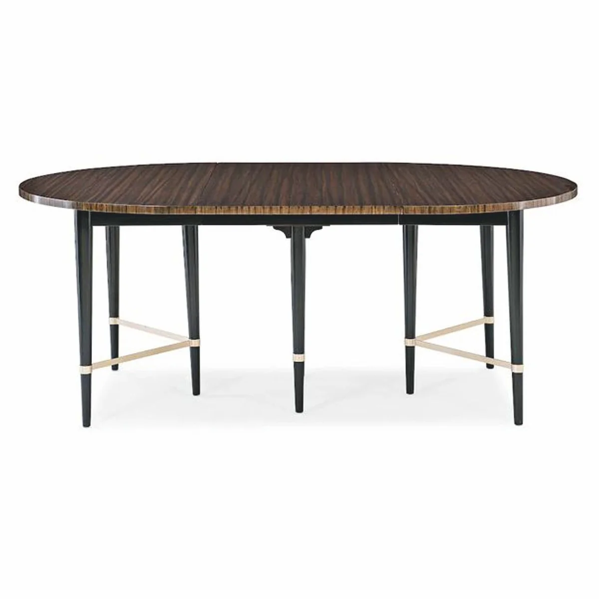 Luxury dining table dark brown / black 122-182 cm - extendable