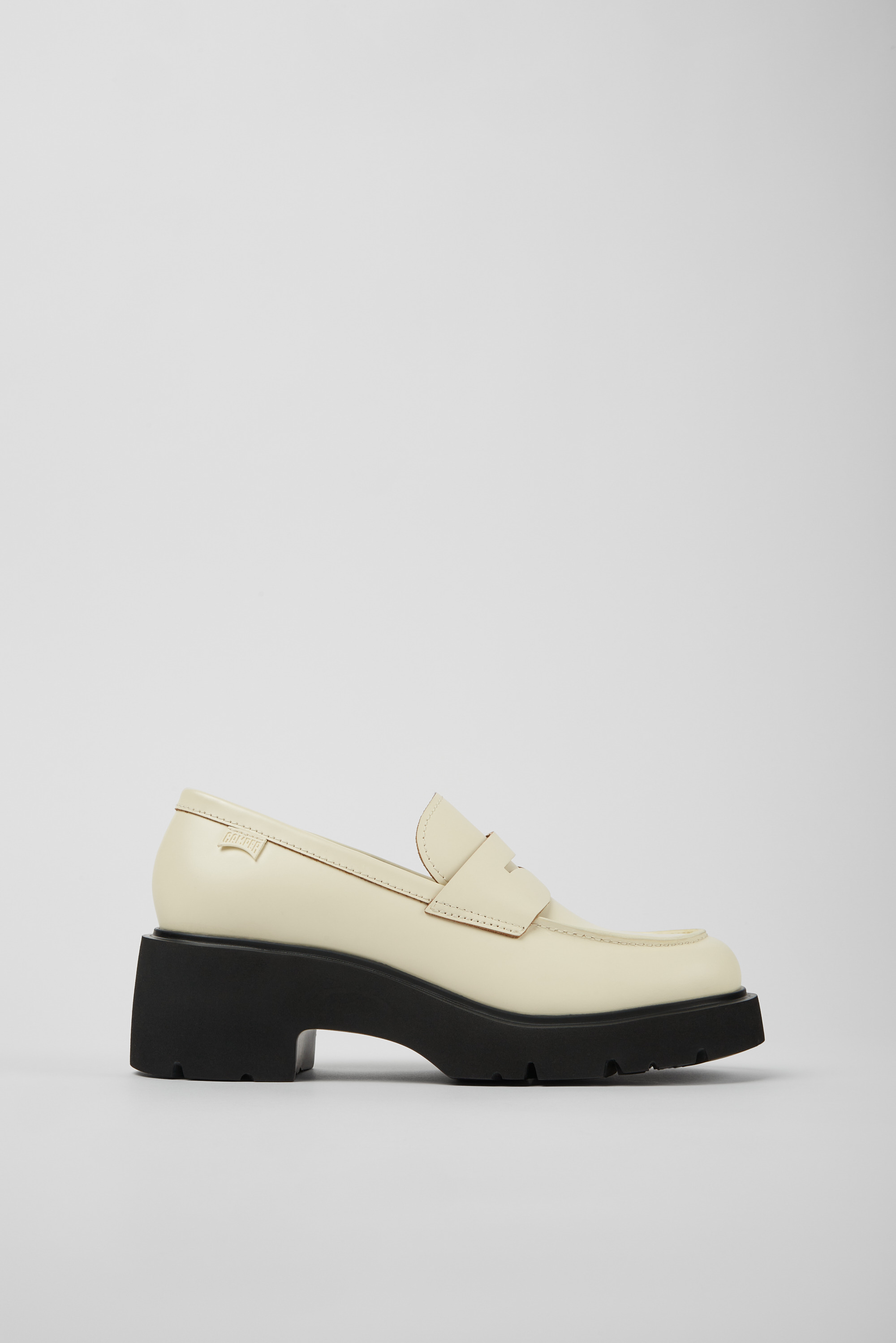 Milah - Weiße Leder-Loafer für Frauen