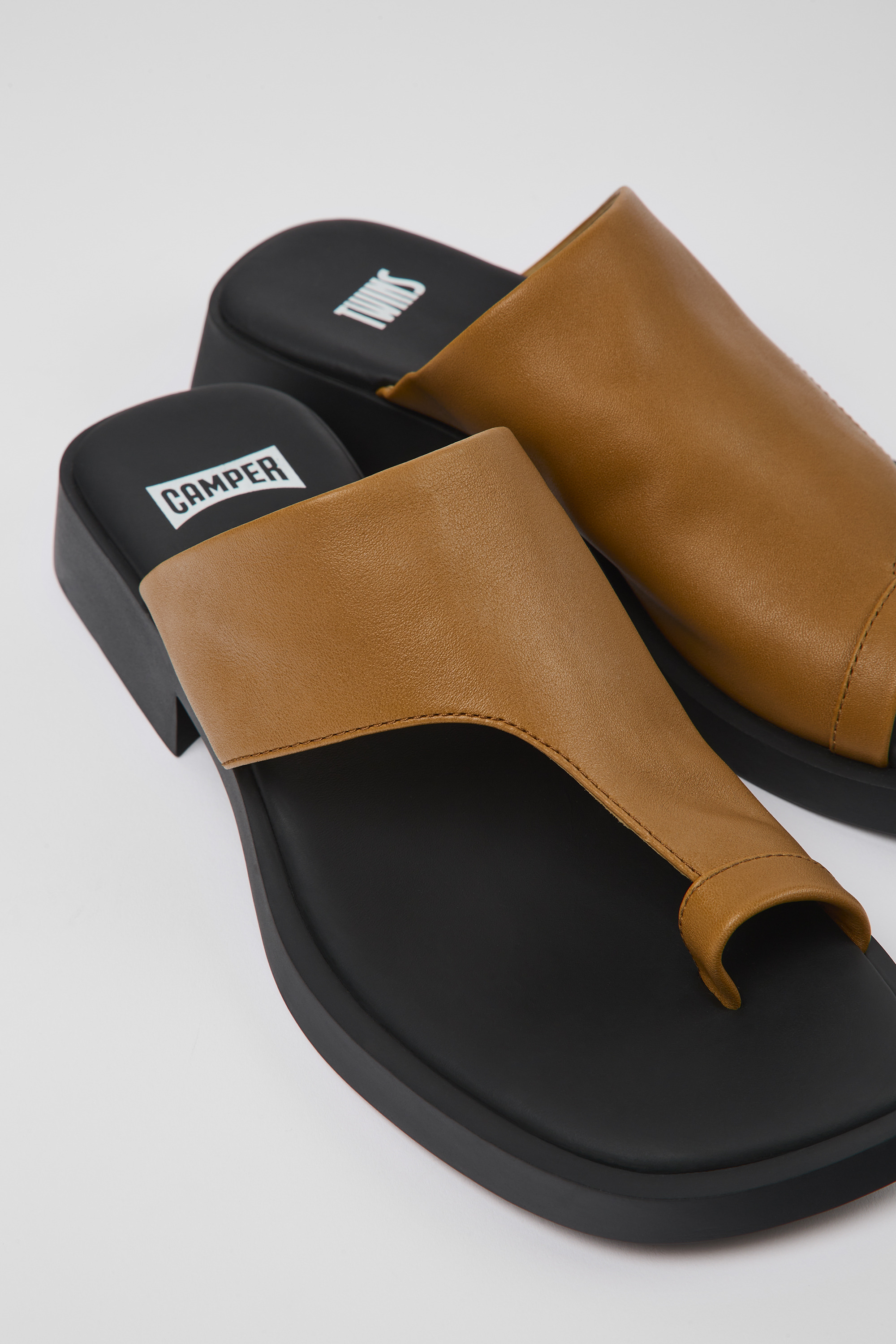 Twins - Braune Leder Sandalen für Damen