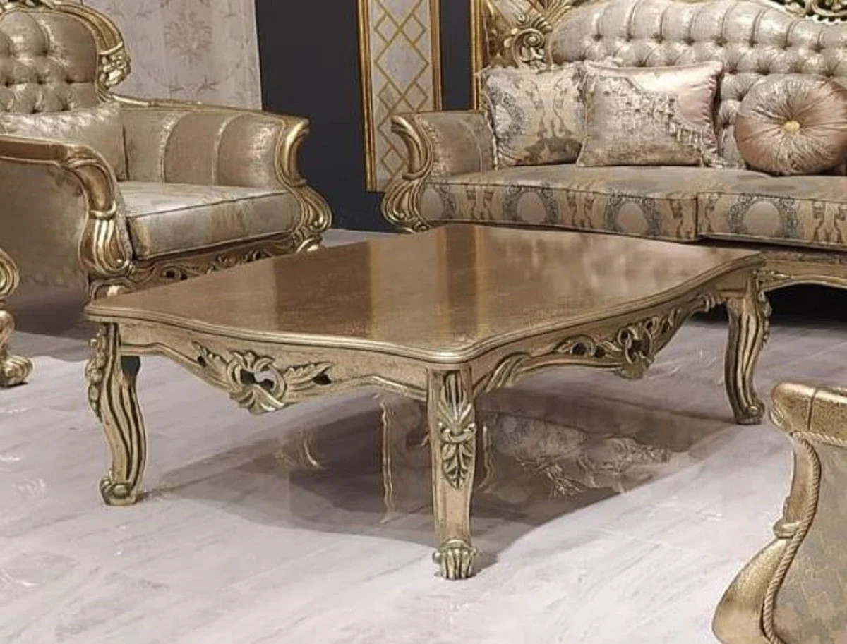 Luxury Baroque Coffee Table Gold - Handmade Living Room Table in Baroque Style - Baroque Living Room Furniture - Noble & Magnificent