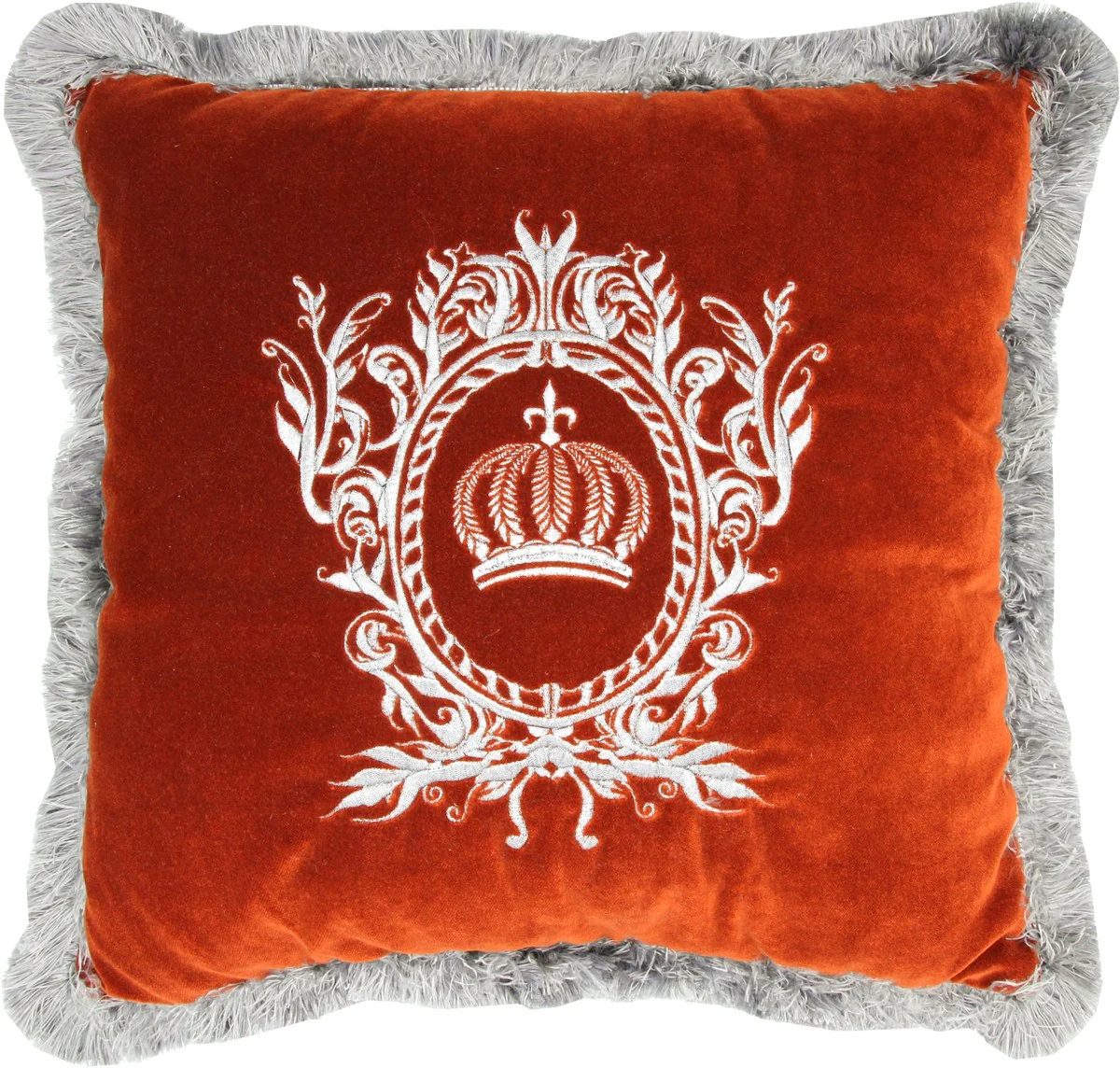 Harald Glööckler luxury decorative cushion Pompöös by Bordeaux red / silver - Glööckler cushion
