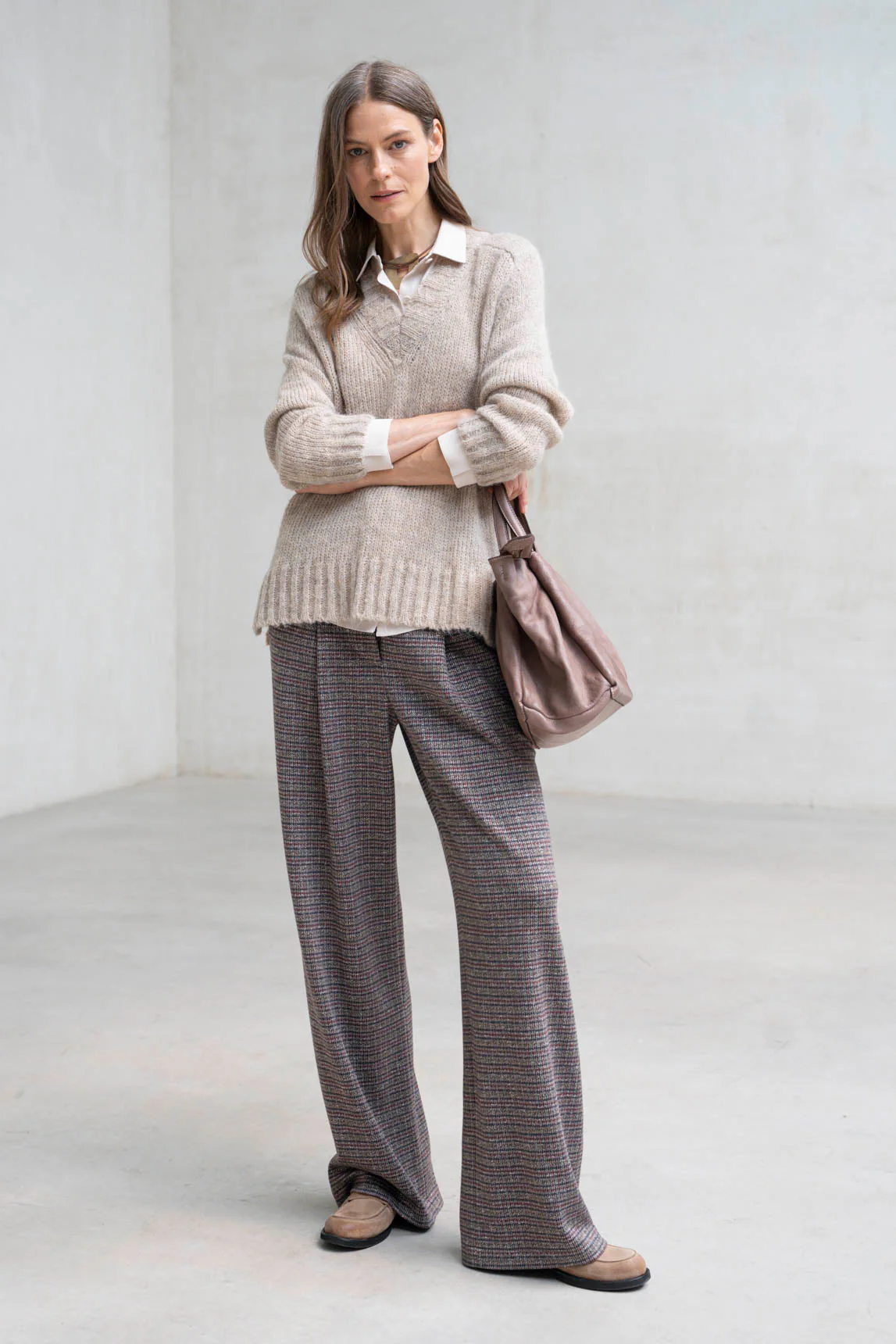 Rivera-Spanien Burgunderrot karierte Cuccio-Hose