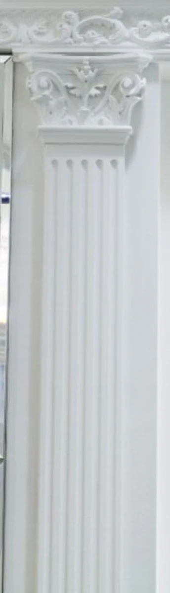 Baroque decorative element column white 13.6 x 1.9 x H. 200 cm - Baroque living room decoration