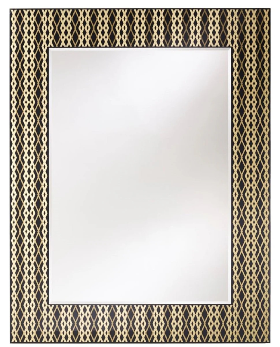 Designer wall mirror black / bronze / gold 99 x H. 127 cm - living room mirror - cloakroom mirror - luxury quality