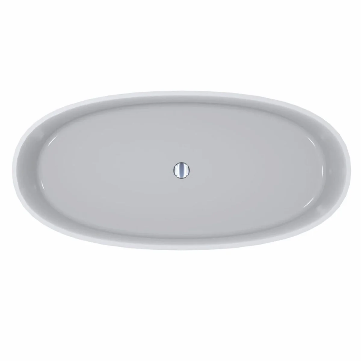 Freestanding luxury bathtub high gloss white 169.4 cm - bathroom furniture