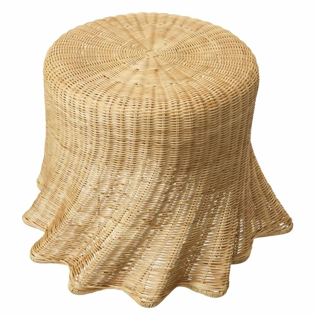 Luxury rattan side table natural color H. 46 cm - luxury furniture