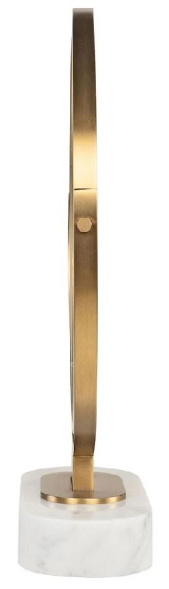 Luxus Schminkspiegel Gold / Weiß H. 51 cm - Schminktisch Spiegel