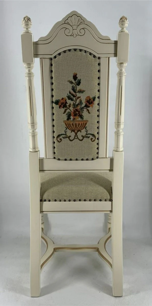 Country house style dining table with glass top brown / black 200 cm - Rustic dining room furniture