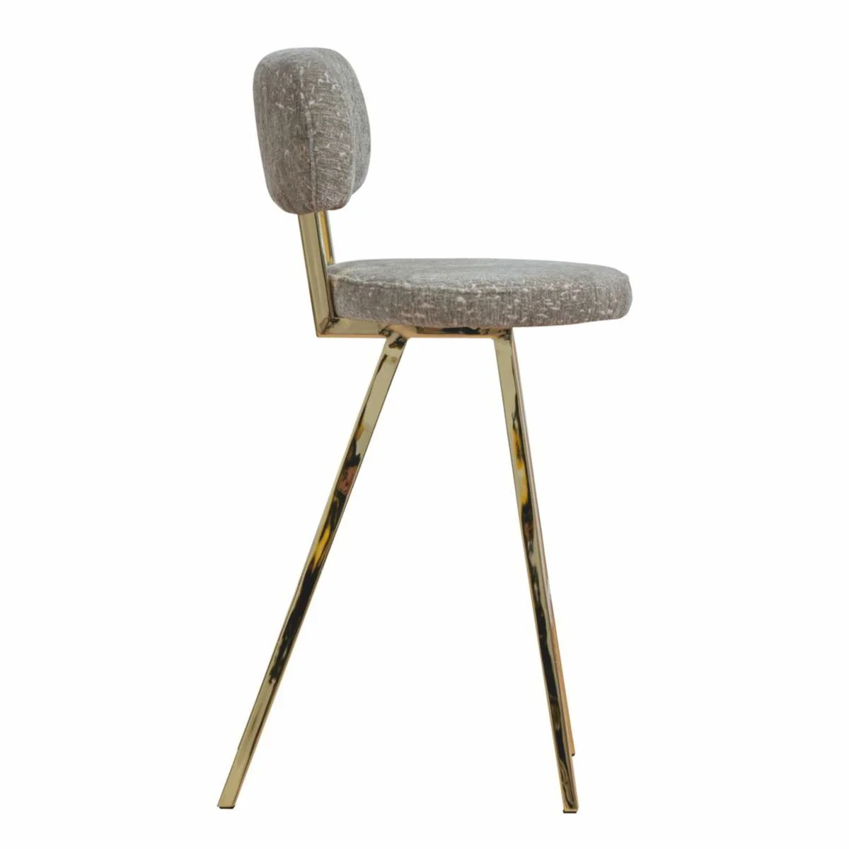 Luxury bar chair set of 6 gray / gold H. 106 cm - bar furniture