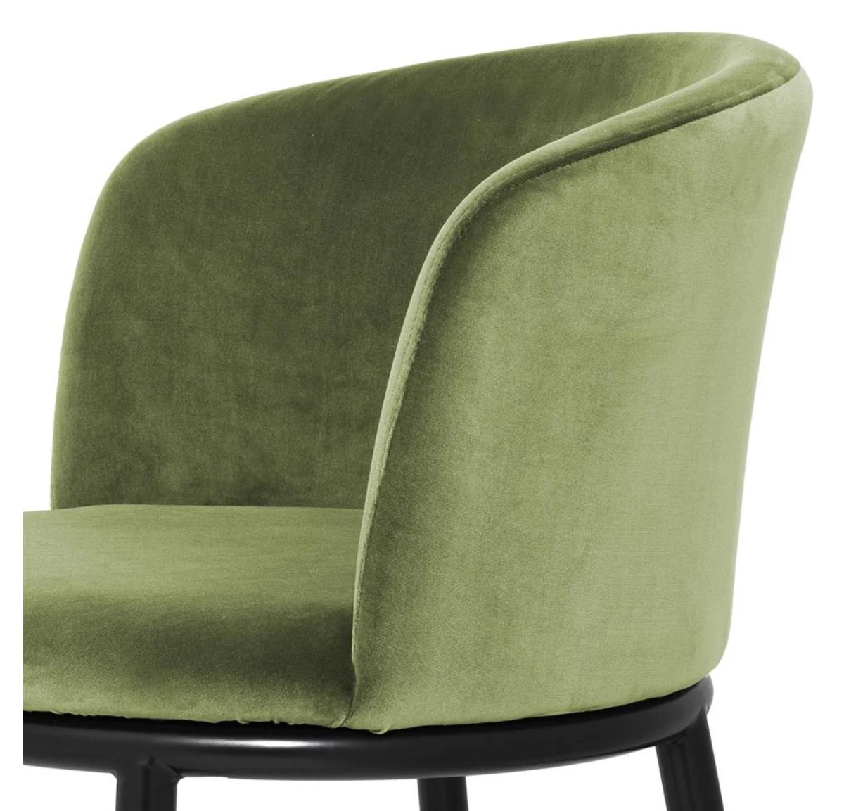 Luxury dining room chair set light green / black 57 x 57 x H. 74 cm - Dining room furniture