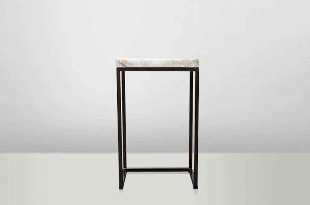 Art Deco side table onyx / metal 40 x 27 cm - Art Nouveau table - furniture flower table