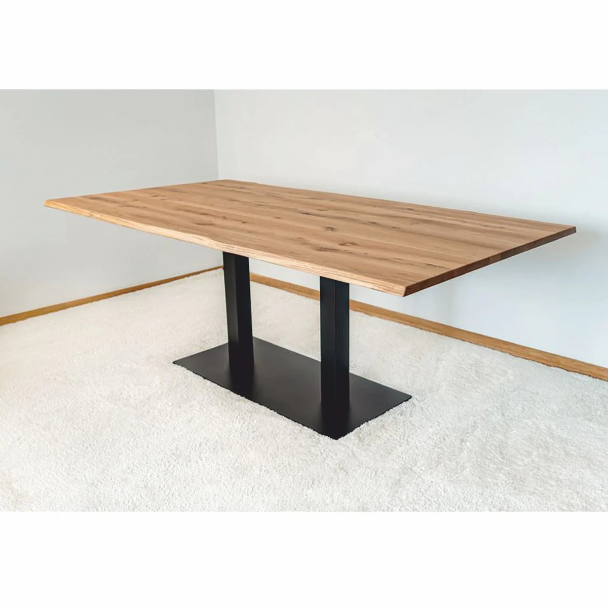 Luxury dining table natural color / black - various sizes - dining room furniture