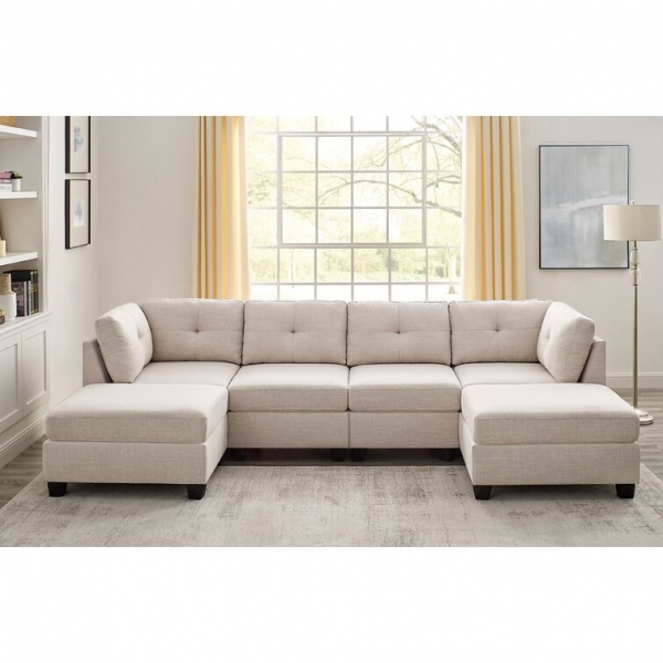 Chenault 92 Wide Reversible Modular Sofa & Chaise mit Ottoman