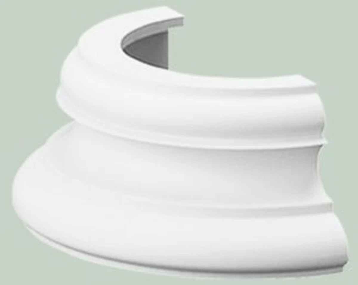 Baroque decorative element column base base white 32 x 16 x H. 12.5 cm - magnificent wall decoration - baroque decoration