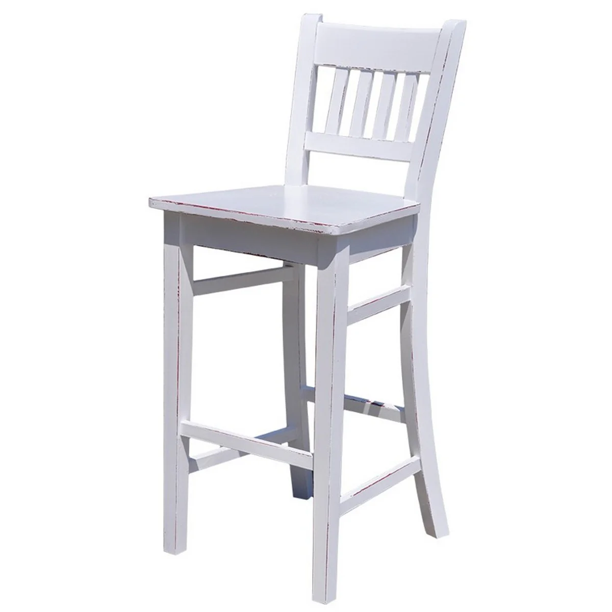 Bar chair solid wood - shabby chic country house style bar stool