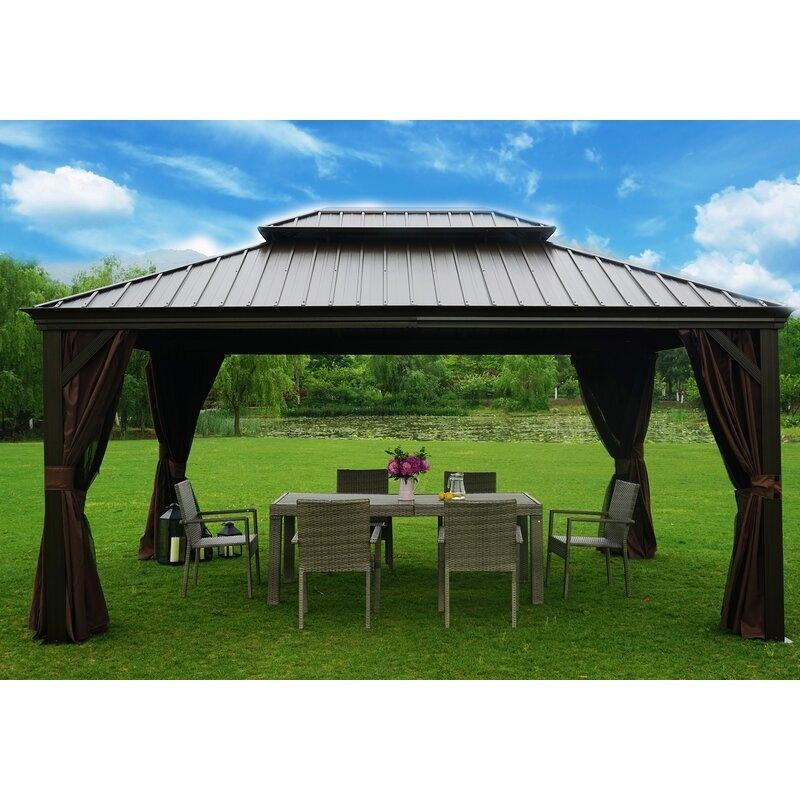 Alexander 16 Ft. W X 12 Ft. D Aluminium Patio Gazebo