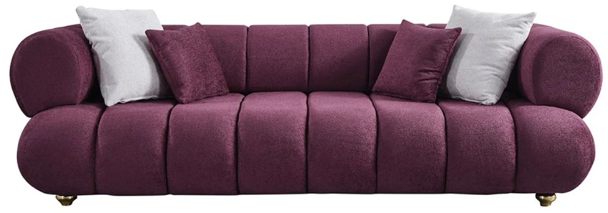Luxury 4 Seater Sofa Purple / Gold - Modern Living Room Sofa - Modern Living Room Furniture - Luxury Collection