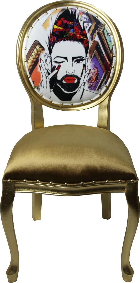 Pompöös by Luxury Baroque Dining Room Chair Gold - Pompöös Baroque Chair designed by Harald Glööckler