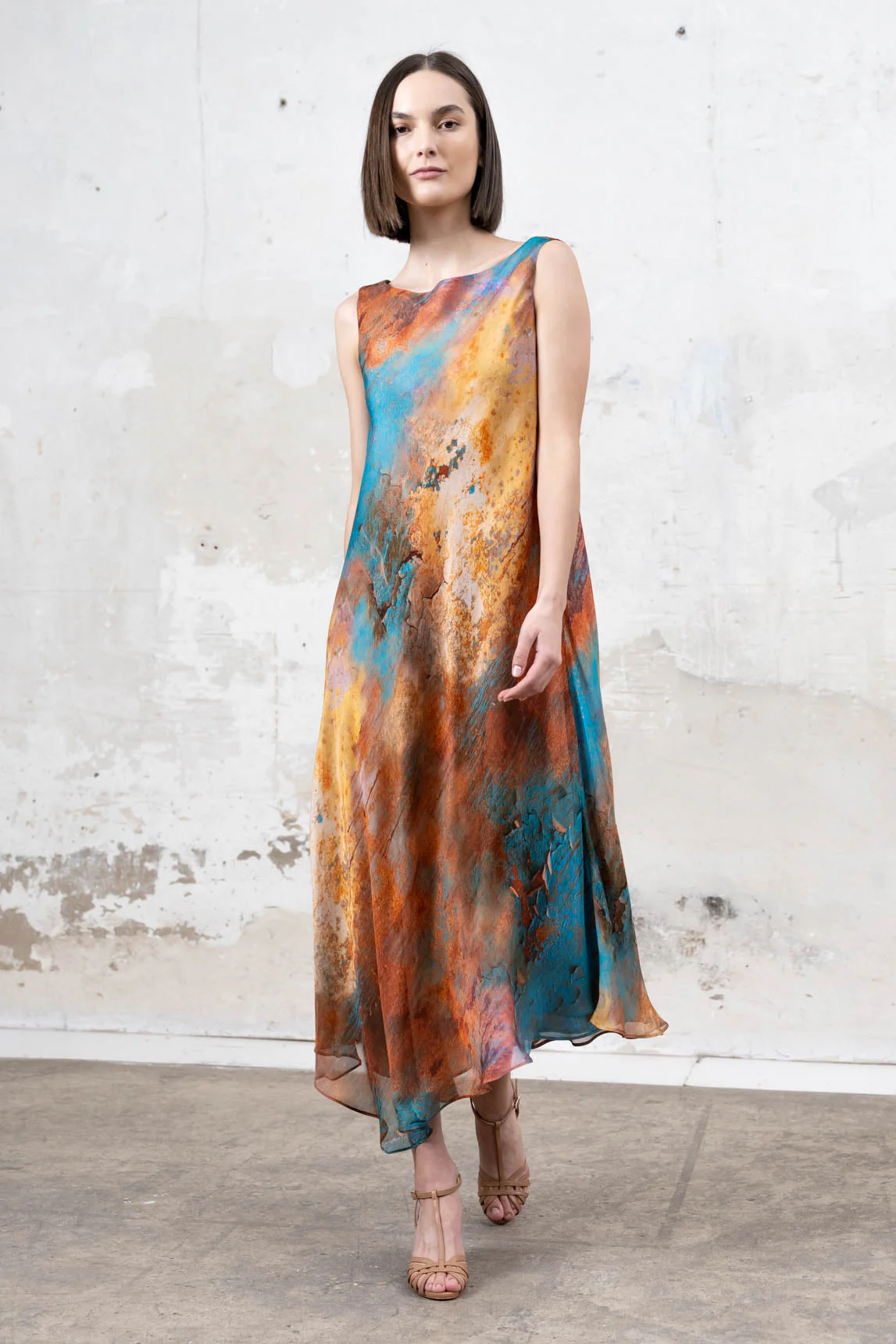 Rivera-Spain Blaues Hyères-Kleid