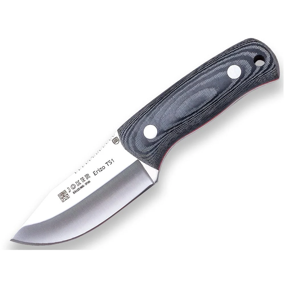 Joker Halsmesser Erizo TS1 Canvas Micarta - Cuchillo buschcraft de cuello
