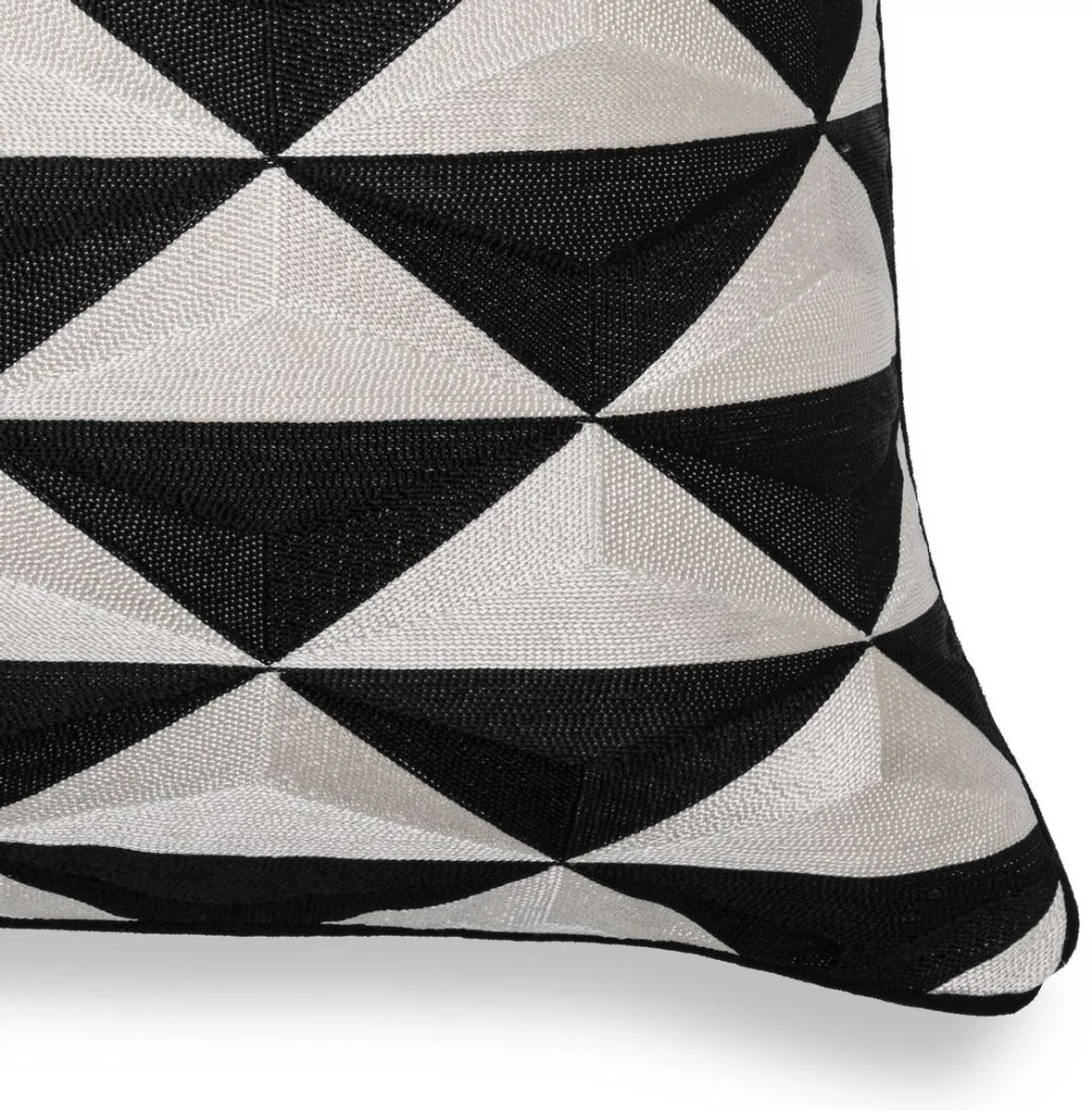 Luxury decorative cushion black / white 50 x 50 cm - noble decorative cushion with elegant pattern - luxury quality - decorative accessories