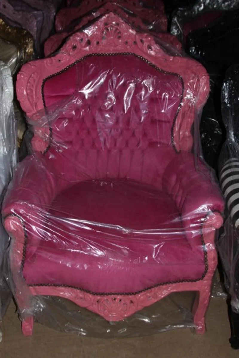 Barock Sessel King Rosa/Rosa - Limited Edition Modell