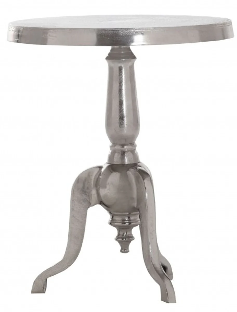 Solid aluminum side table H 63 x 51 cm - table - aluminum finish - baroque style