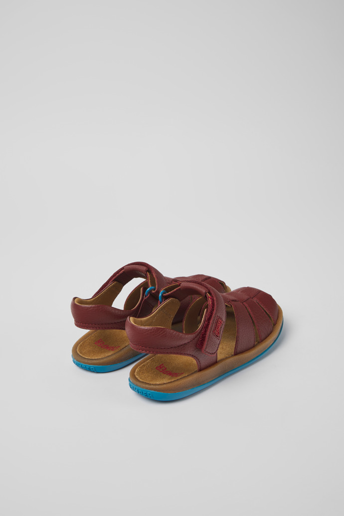 Bicho Burgund Leder Sandalen für Jungen