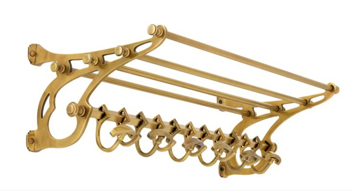 French luxury wall coat rack brass colored stainless steel coat rack holder Mod Orleans - coat rack antique style baroque art nouveau hotel, cafe restaurant furniture