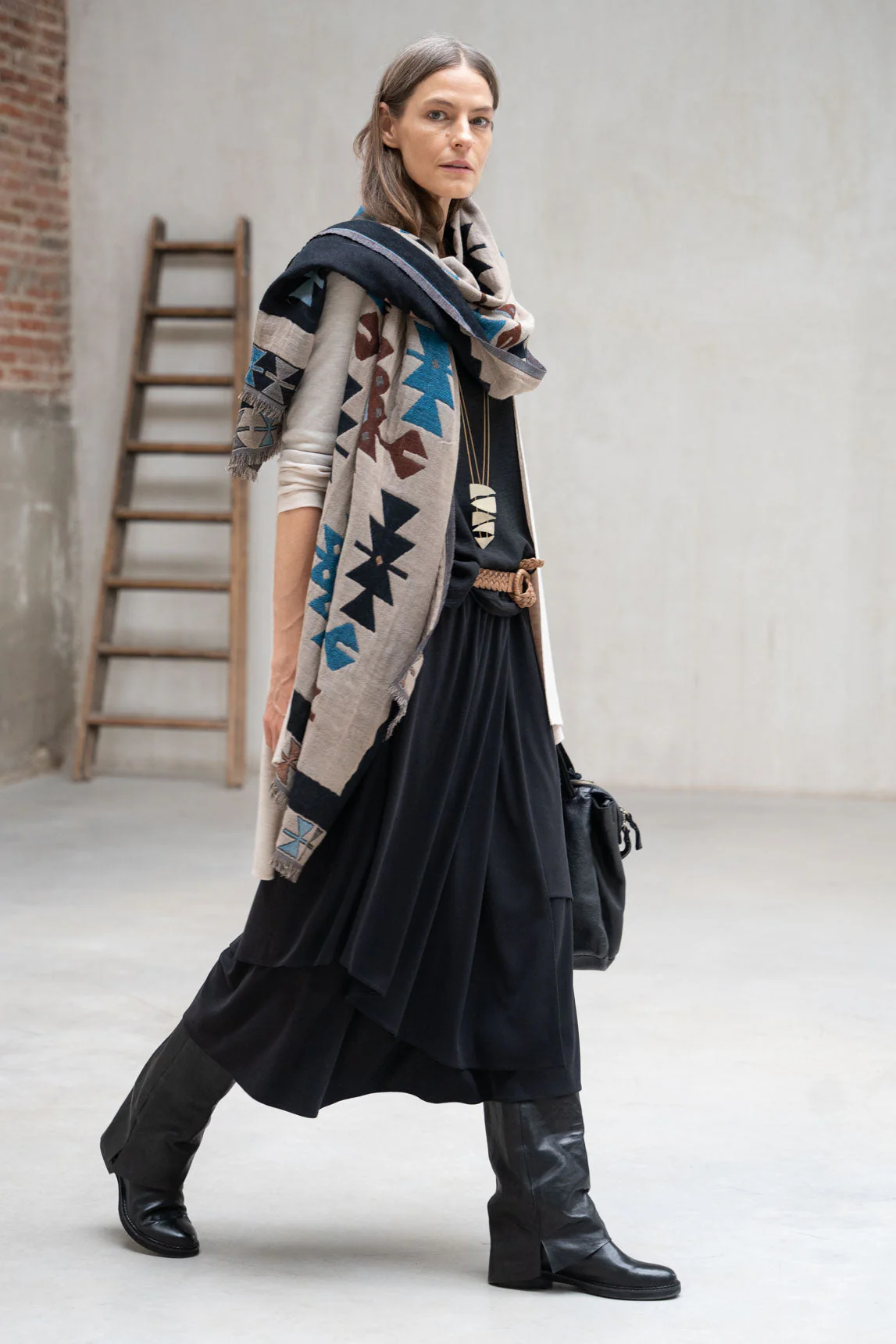 Rivera-Spanien Falda Chiavari negra