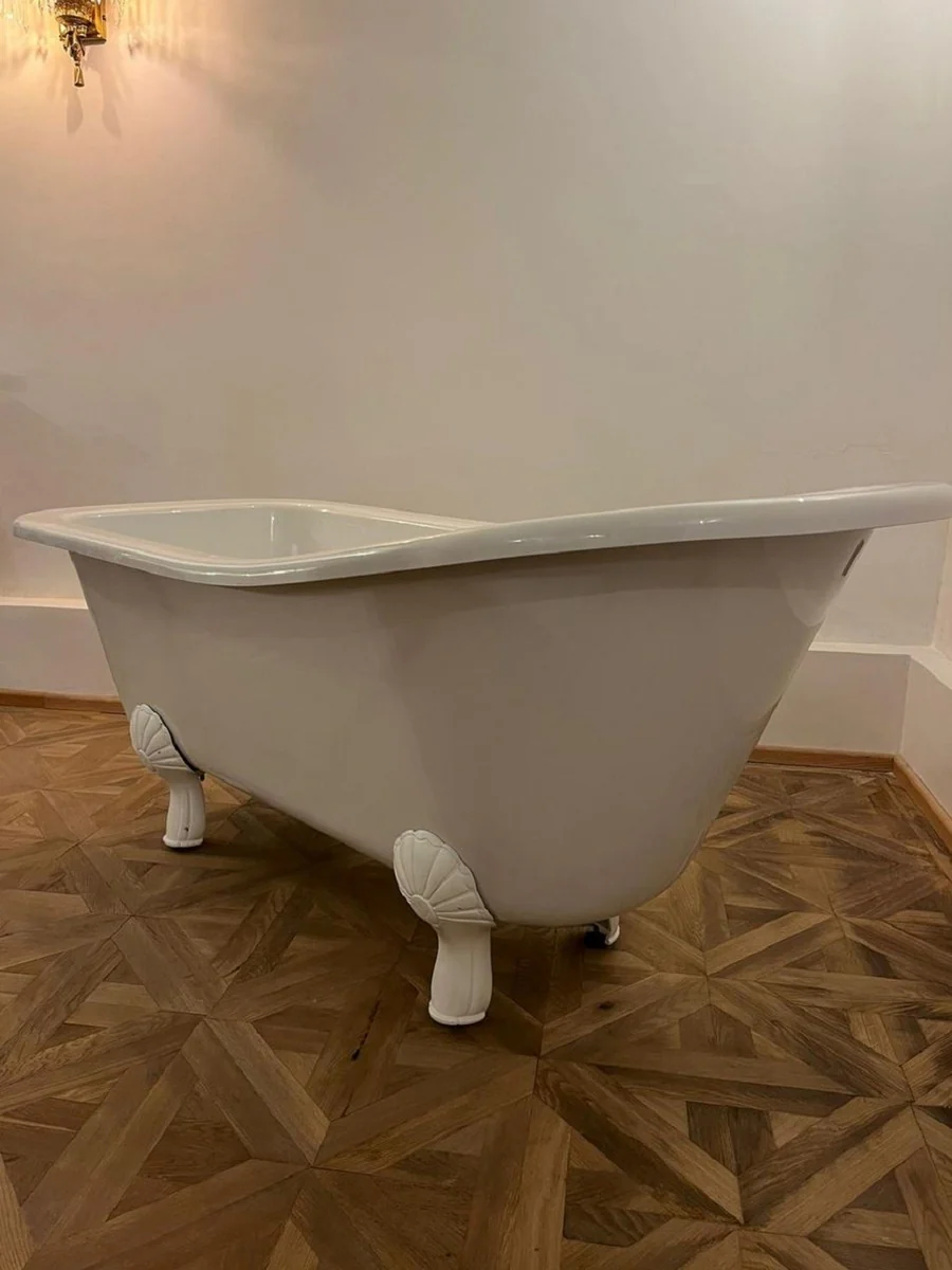 Art Nouveau bathtub white / white 170 cm - Freestanding retro style bathtub