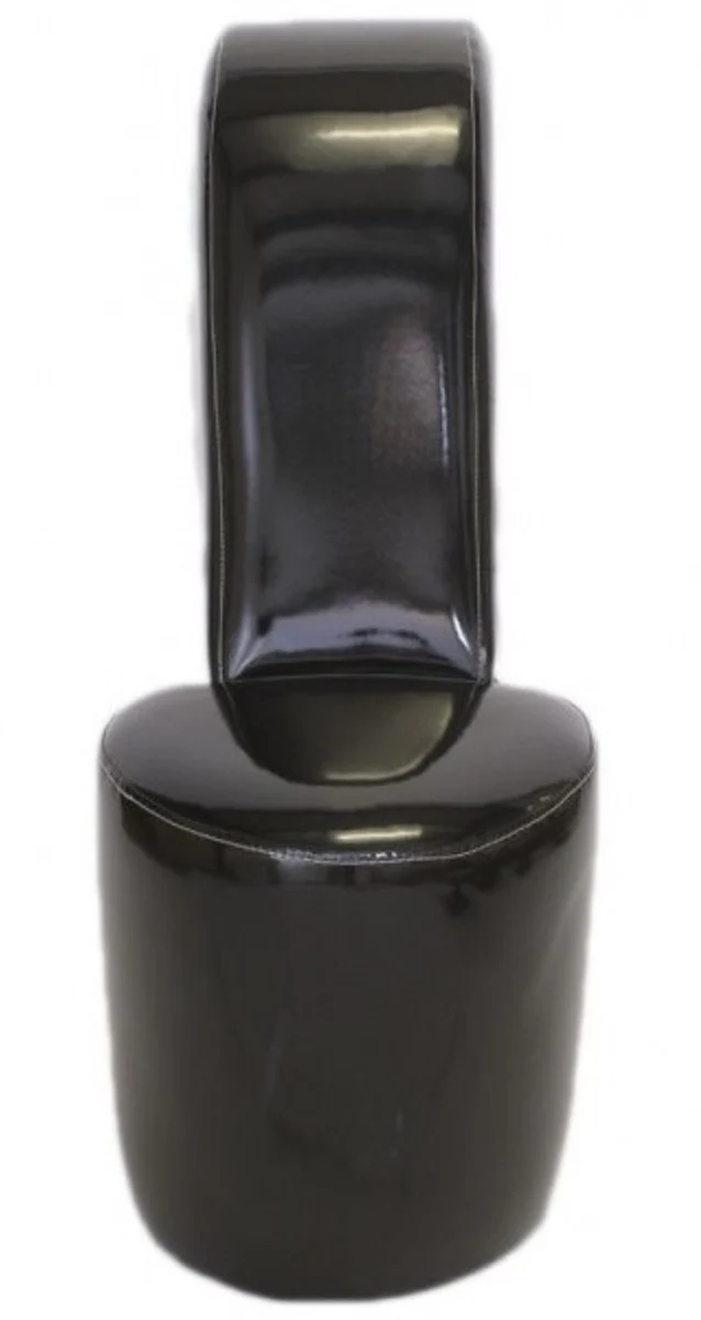 High Heel Sessel Schwarz Lack Luxus Design - Designer Sessel - Club Möbel - Schuh Stuhl Sessel