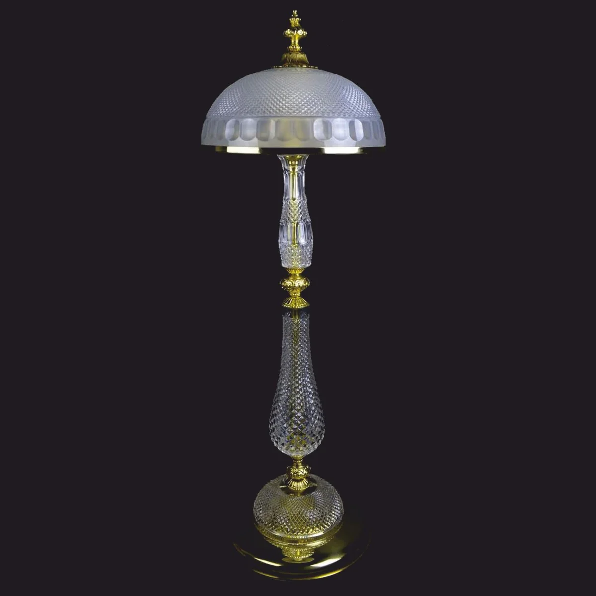 Luxury Baroque Crystal LED Floor Lamp Gold Shiny Ø 35 x H. 107 cm