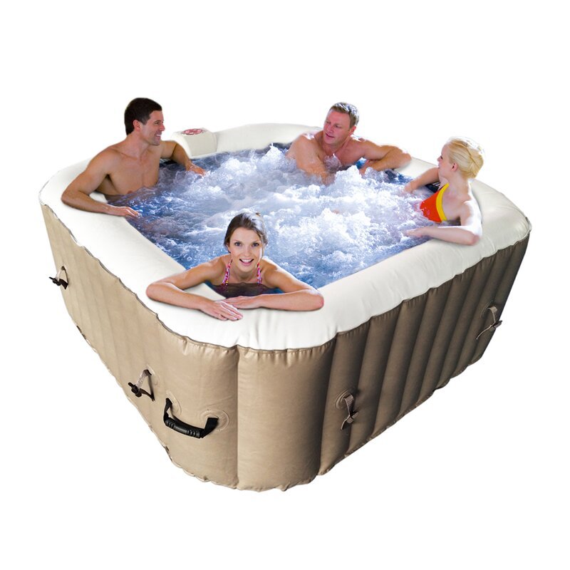 ALEKO Aleko 4 - Person 130 - Jet Square Aufblasbare Whirlpool