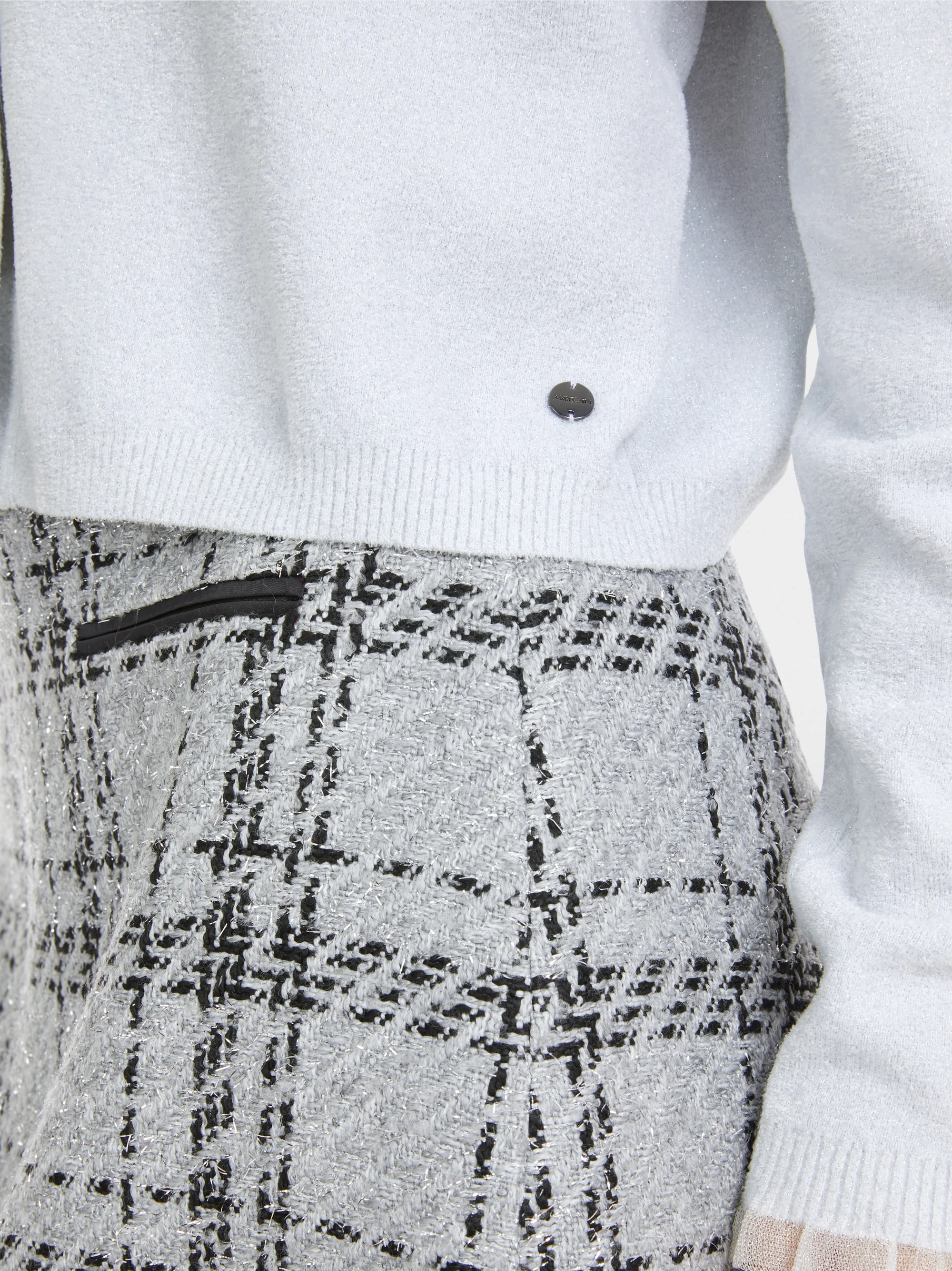 Marc-Cain Glitzer-Cardigan mit Rüschen