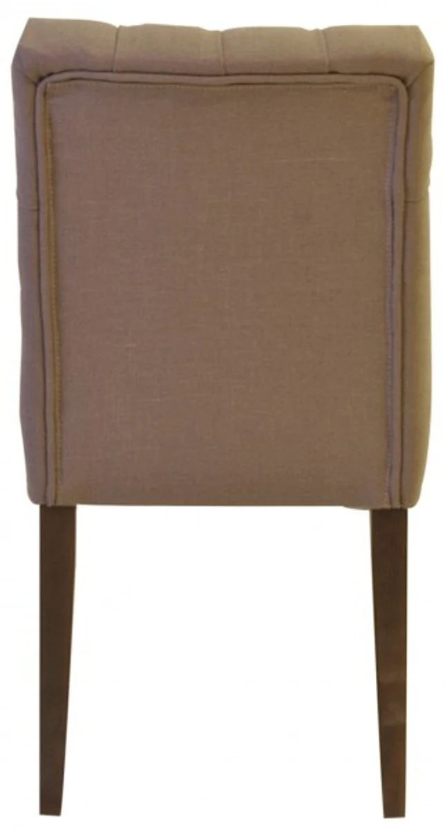 Designer dining room chair model EF 283 khaki / brown - hotel furnishings - beech wood - Chesterfield design