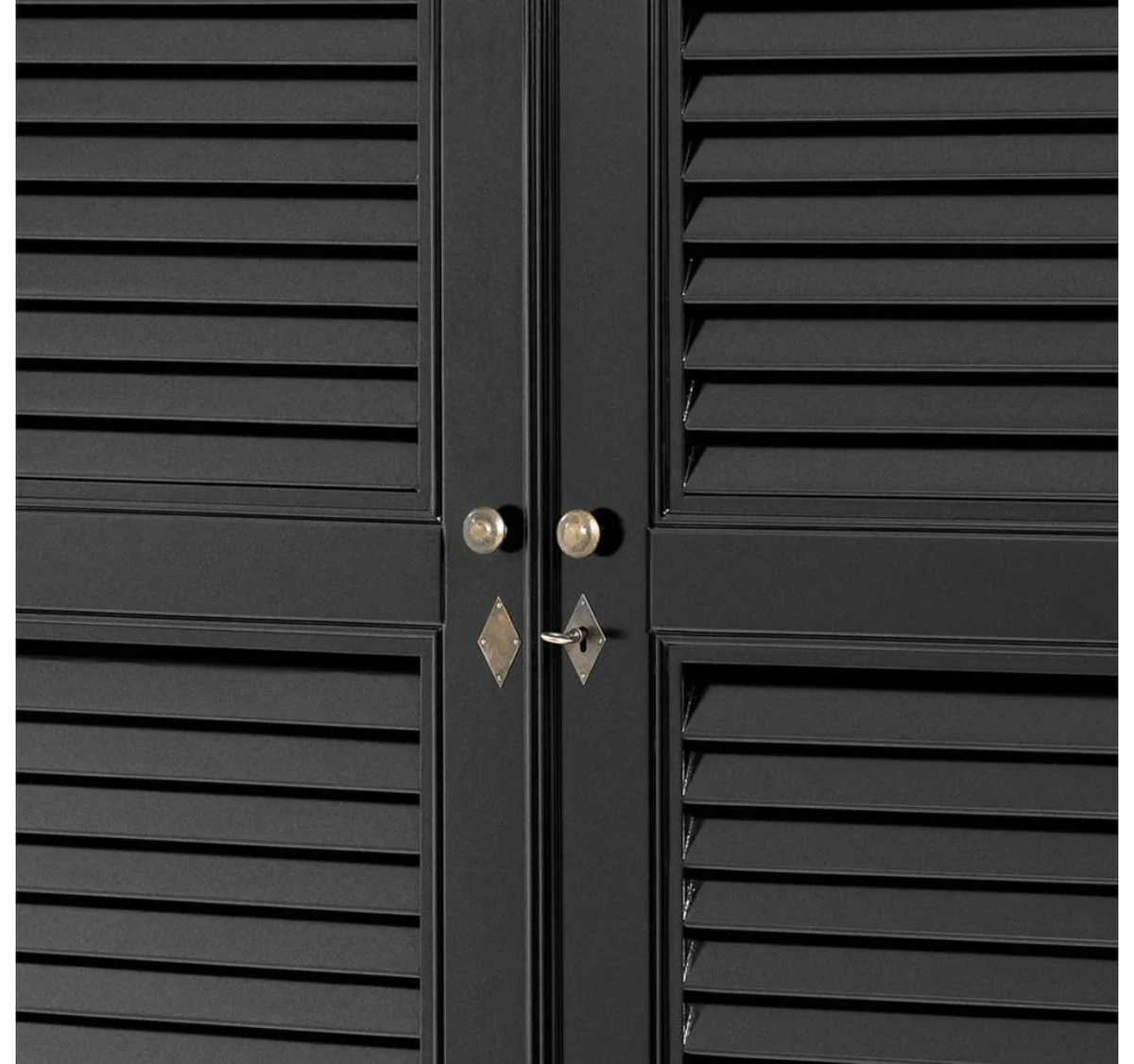 Luxury bedroom cupboard / wardrobe with 2 doors and 2 drawers black 135 x 58 x H. 227 cm - Luxury bedroom furniture