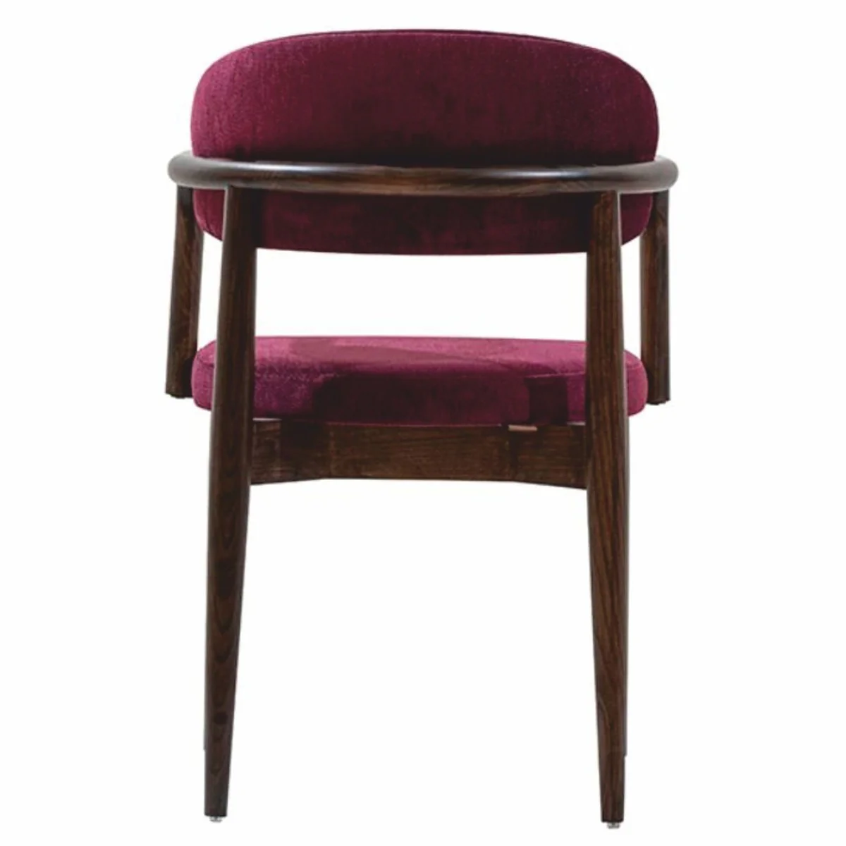 Luxury dining room chair with armrests purple / dark brown - dining room furniture