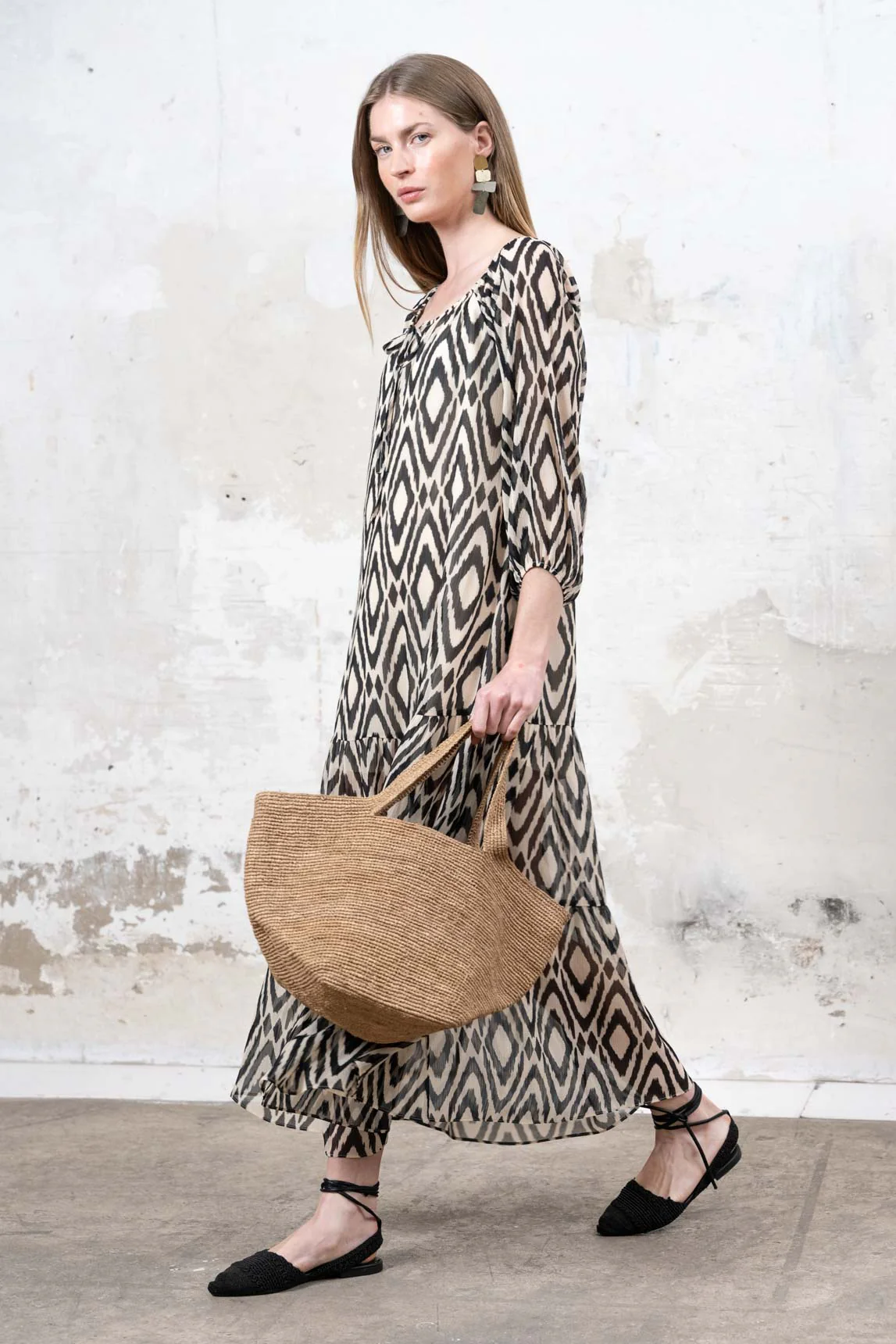 Geometrisches Ceret-Kleid von Rivera-Spain