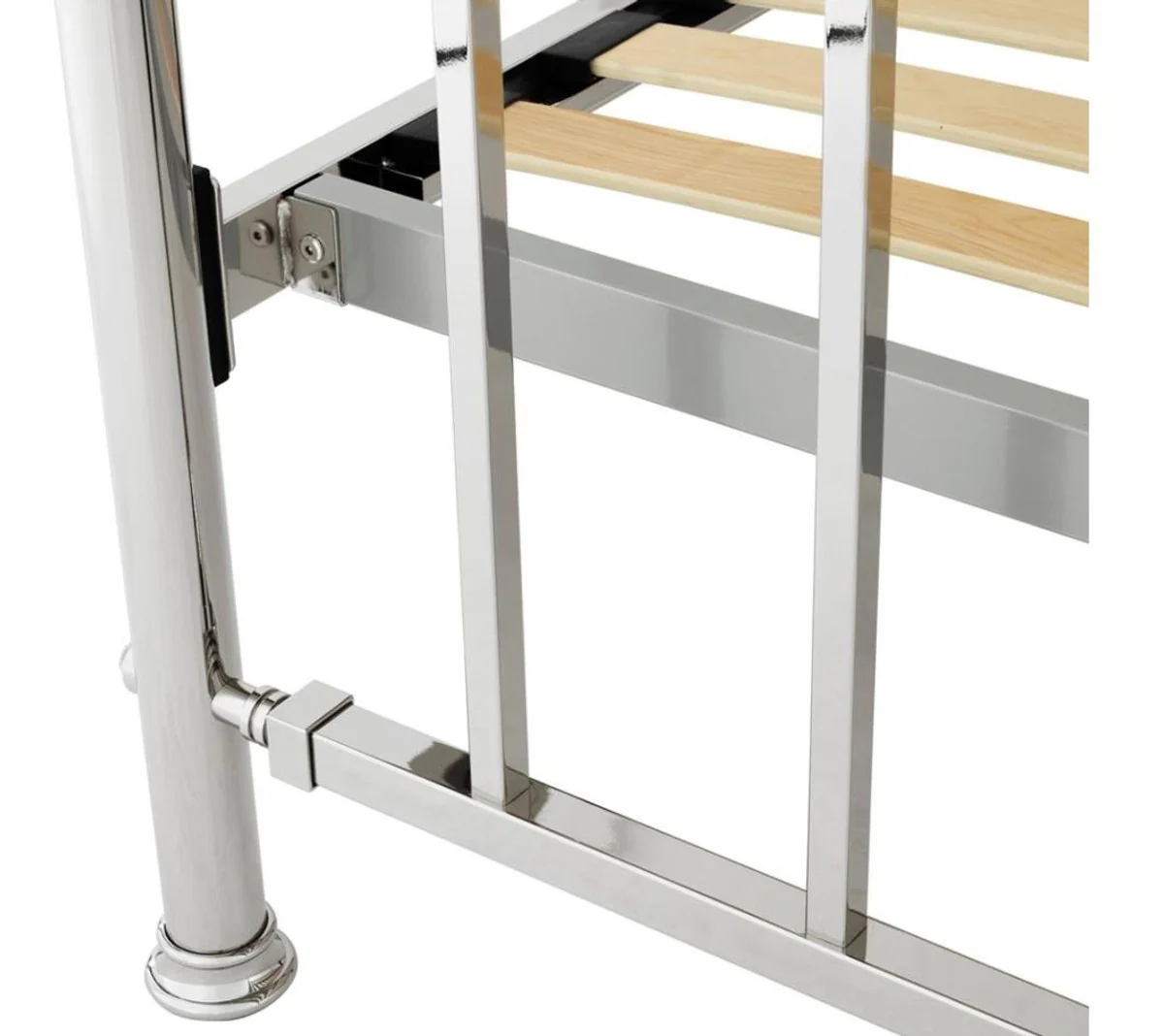 Luxury bed silver 186.5 x 225 x H. 145 cm - designer furniture