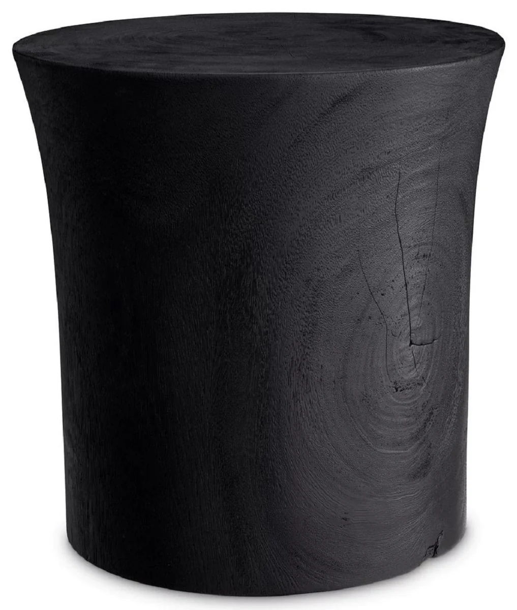 Luxury side table black Ø 39 x H. 41.5 cm - Round solid wood table - Luxury furniture - Living room furniture - Luxury furnishings - Living room furnishings