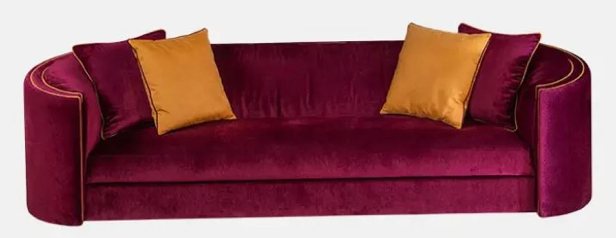 Luxury sofa purple / orange 275 x 89 x H. 75 cm - living room sofa - hotel sofa - living room furniture - living room furniture - hotel furniture - luxury furniture - luxury furniture
