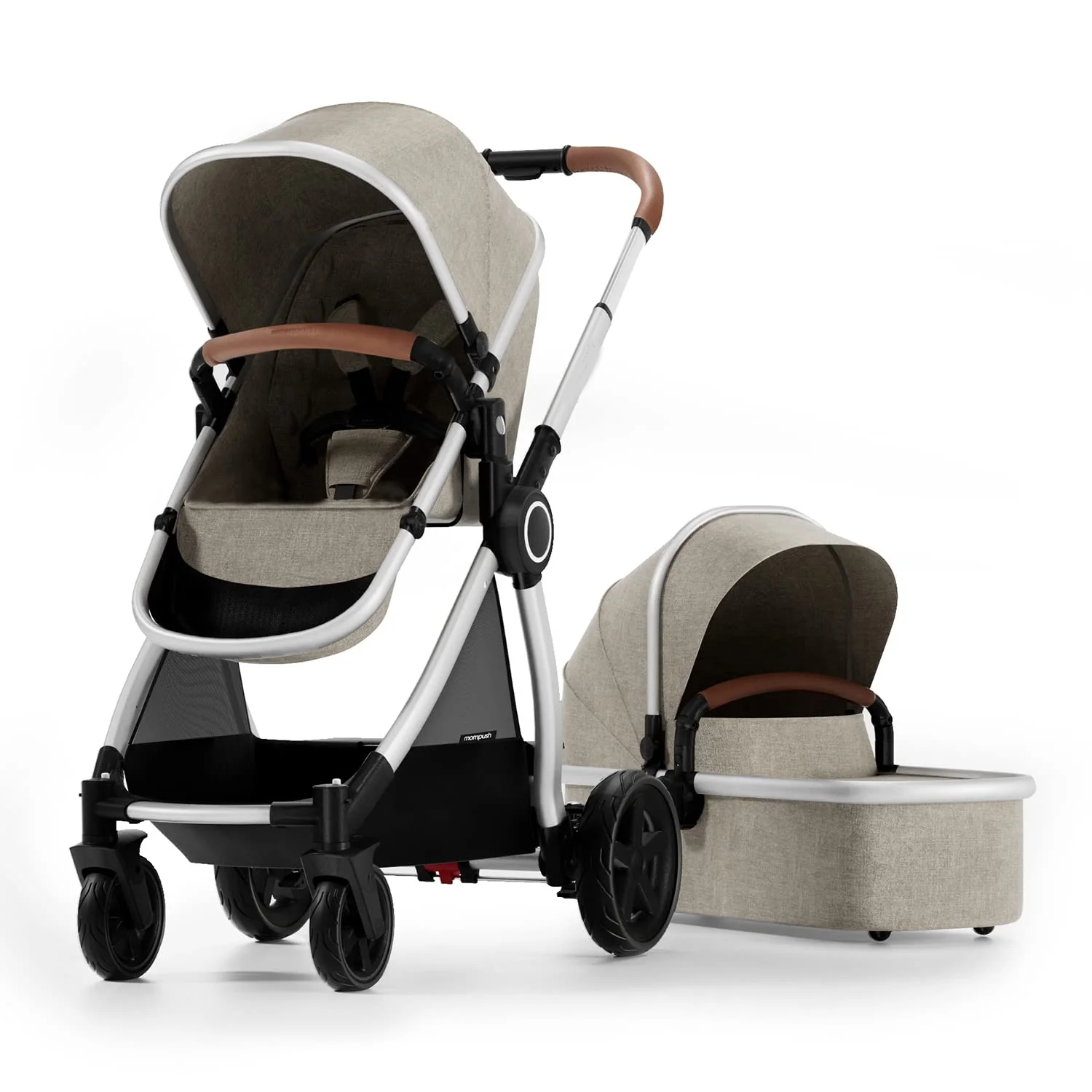 Kinderwagen mit abnehmbarem Stubenwagen – Kinderwagen in voller Größe für bequeme Ausflüge mit dem Baby – Kleinkind-Kinderwagen mit umkehrbarem Kinderwagensitz – Kinderwagen mit leichtgängigem Stubenwagen
